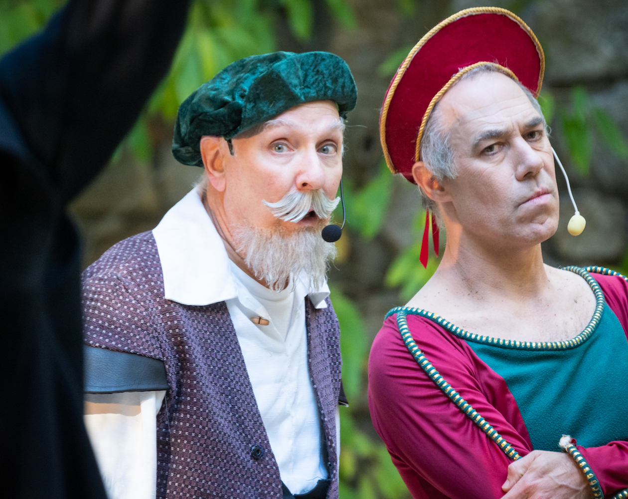 Actors from the on-stage troupe in "Something Rotten"