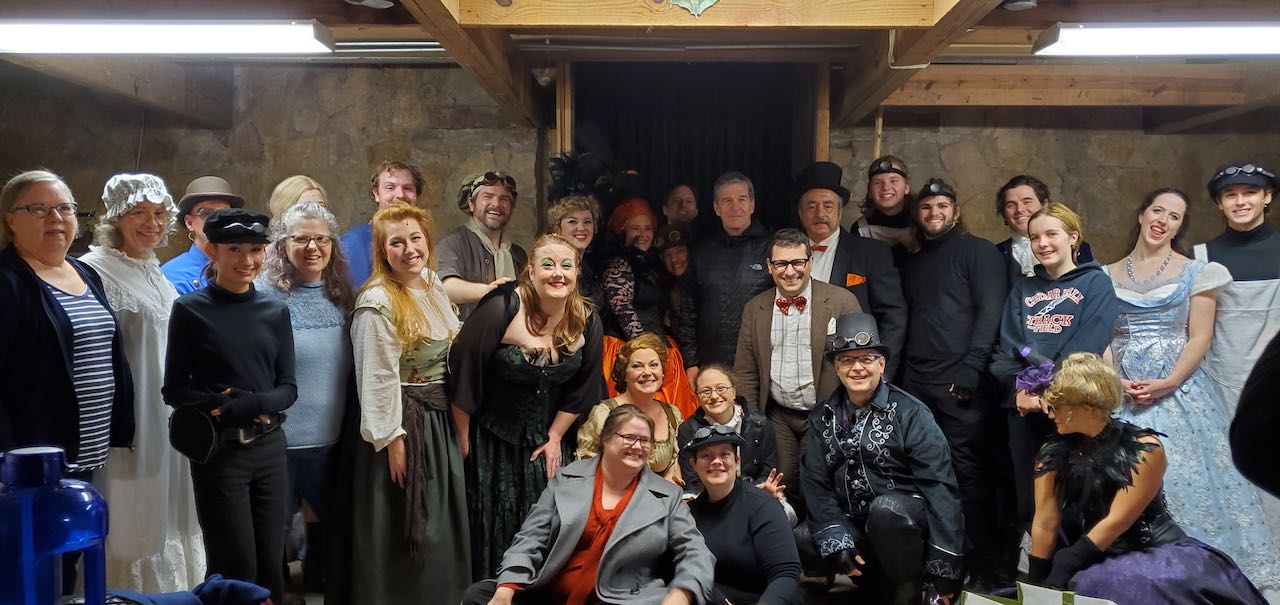 Backstage: The cast, crew, and orchestra with NC Governor Roy Cooper